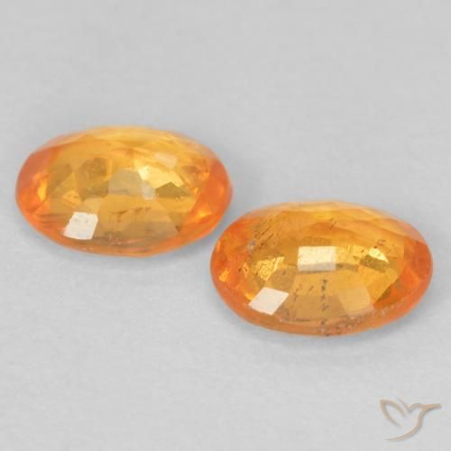 0.79 ct natürliche hellorange Spessartit-Garn-Edelsteine, Oval, VS