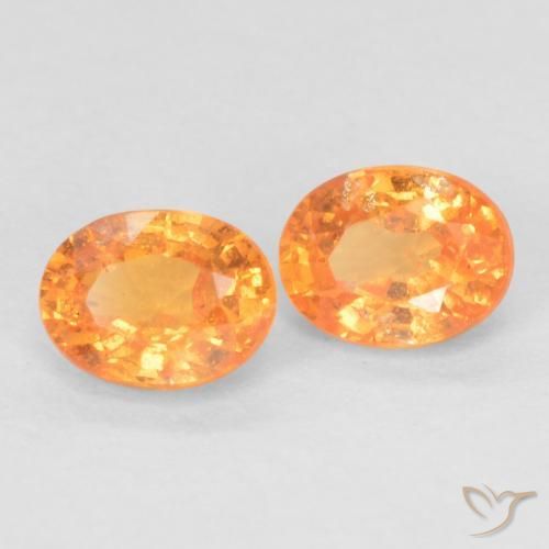 0.53 ct natürliche hellorange Spessartit-Garn-Edelsteine, Oval, VS-SI