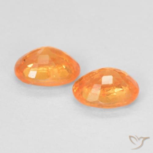 0.53 ct natürliche hellorange Spessartit-Garn-Edelsteine, Oval, VS-SI