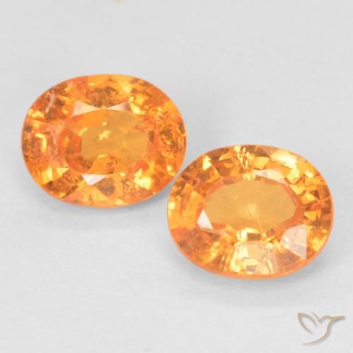 0.99ctw Natürlicher hellorange Spessartit-Garn, Oval, VS-SI