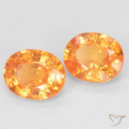 0.99 ct natürliche hellorange Spessartit-Garn-Edelsteine, Oval, VS-SI