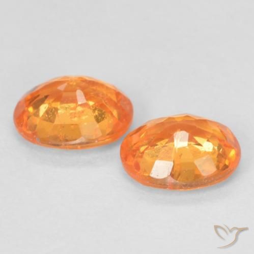 0.99 ct natürliche hellorange Spessartit-Garn-Edelsteine, Oval, VS-SI