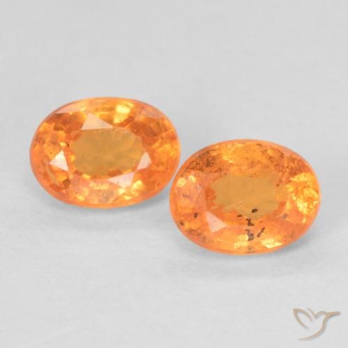 0.58ctw Natürlicher hellorange Spessartit-Garn, Oval, VS-SI