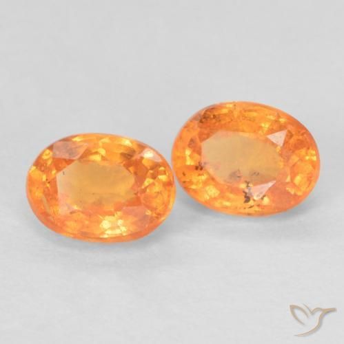 0.58 ct natürliche hellorange Spessartit-Garn-Edelsteine, Oval, VS-SI