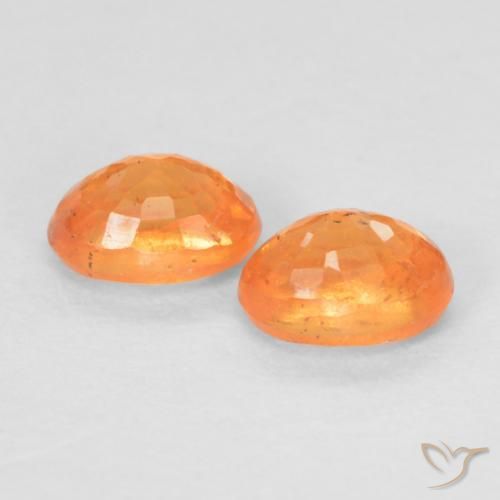 0.58 ct natürliche hellorange Spessartit-Garn-Edelsteine, Oval, VS-SI