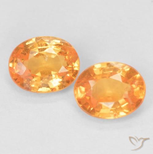 0,90 ct natürliche orangefarbener Spessartin-Edelsteine, Oval Schliff, VS-SI