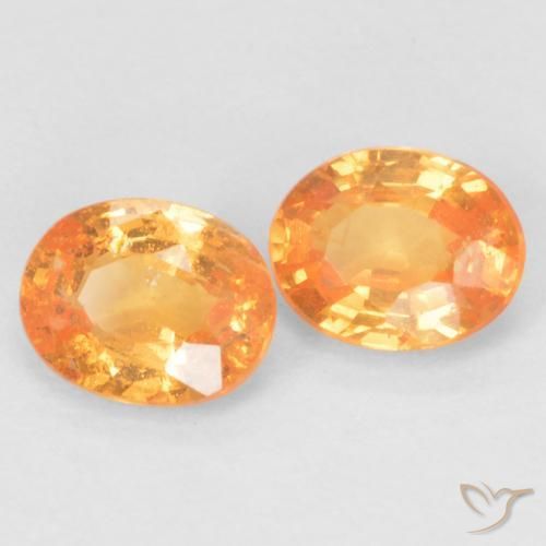0,90 ct natürliche orangefarbener Spessartin-Edelsteine, Oval Schliff, VS-SI