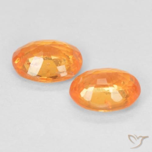 0,90 ct natürliche orangefarbener Spessartin-Edelsteine, Oval Schliff, VS-SI