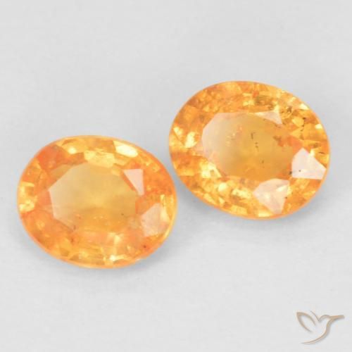 0.85ctw Natürlicher Mittelorange Spessartit-Garn, Oval, VS