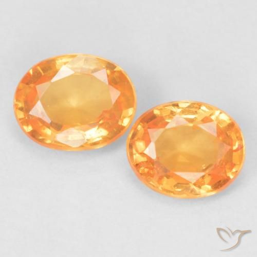 0.90ctw Natürlicher Honig-orange Spessartit-Garn, Oval, VS