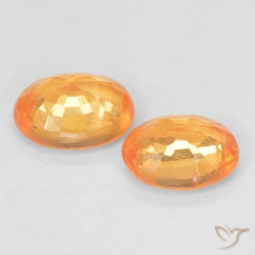 0.90 ct natürliche Honig-orange Spessartit-Garn-Edelsteine, Oval, VS