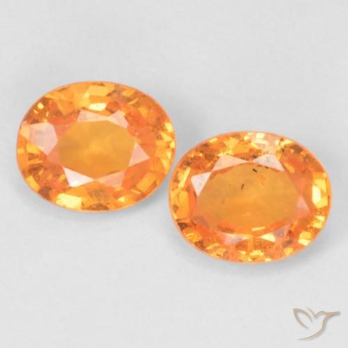 0.85ctw Natürlicher hellorange Spessartit-Garn, Oval, VS