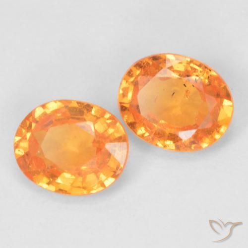0.85 ct natürliche hellorange Spessartit-Garn-Edelsteine, Oval, VS