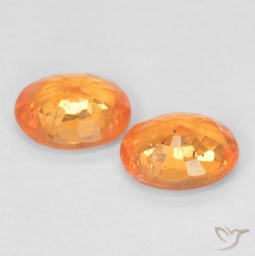 0.85 ct natürliche hellorange Spessartit-Garn-Edelsteine, Oval, VS