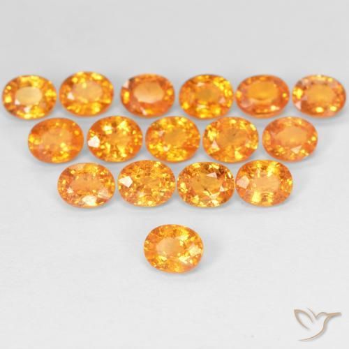 9,17 ctw natürlicher Aprikose Orange Spessartit-Garn, Oval, VS