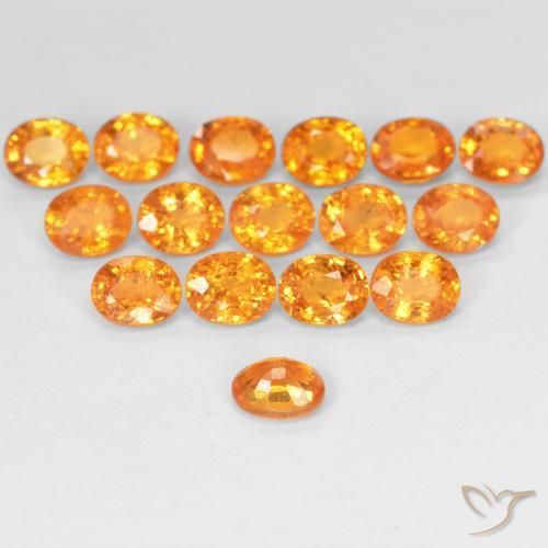 9,17 ctw natürlicher Aprikose Orange Spessartit-Garn, Oval, VS