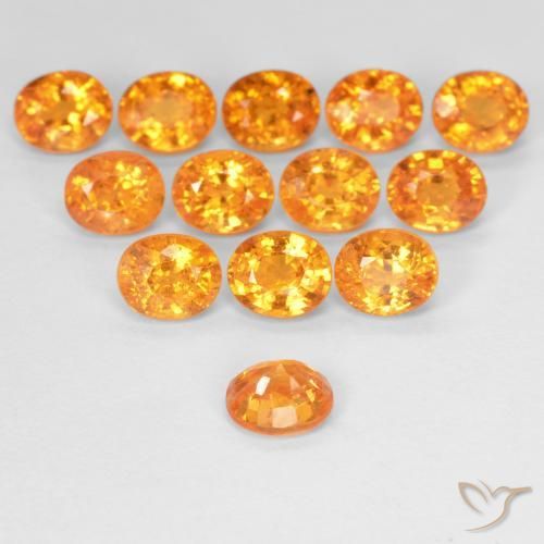 9,17 ctw natürlicher Intensives Orange Spessartit-Garn, Oval, VS
