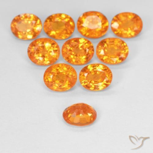 9,17 ctw natürlicher Mittelorange Spessartit-Garn, Oval, VS