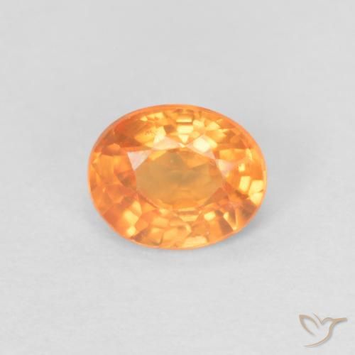 0.42ct Natürlicher hellorange Spessartit-Garn, Oval, VS-SI