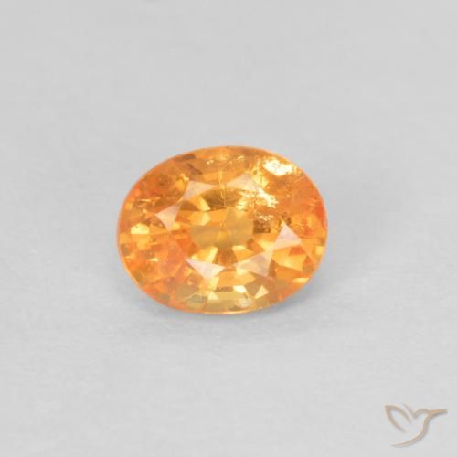 0.37ct Natürlicher hellorange Spessartit-Garn, Oval, VS-SI