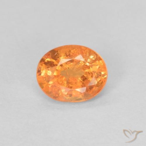 0.35ct Natürlicher hellorange Spessartit-Garn, Oval, VS-SI