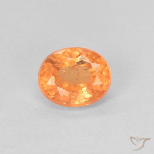 0.42ct Natürlicher hellorange Spessartit-Garn, Oval, VS-SI