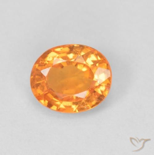 0.49ct Natürlicher hellorange Spessartit-Garn, Oval, VS