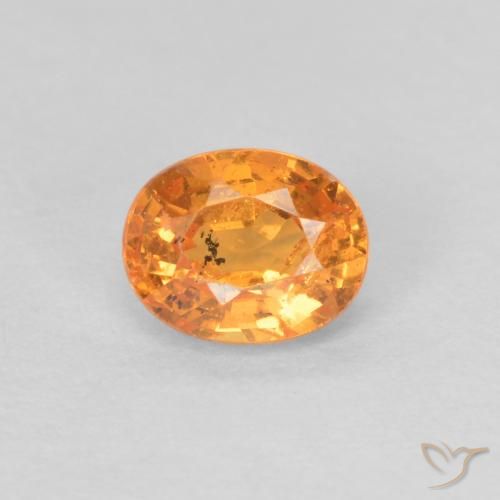 0.44ct Natürlicher hellorange Spessartit-Garn, Oval, VS-SI