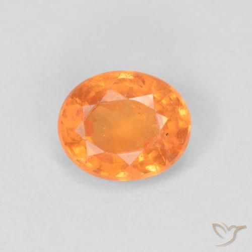 0.49ct Natürlicher hellorange Spessartit-Garn, Oval, VS
