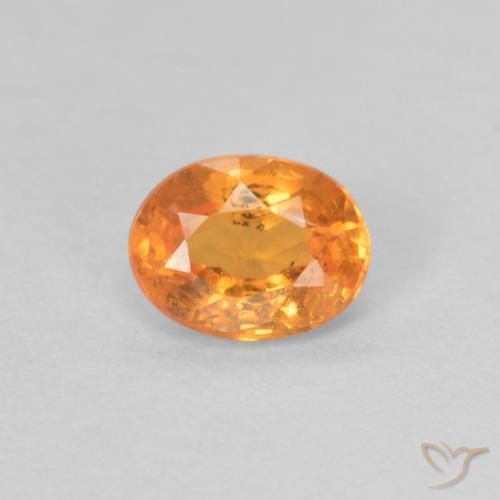 0.35ct Natürlicher hellorange Spessartit-Garn, Oval, VS