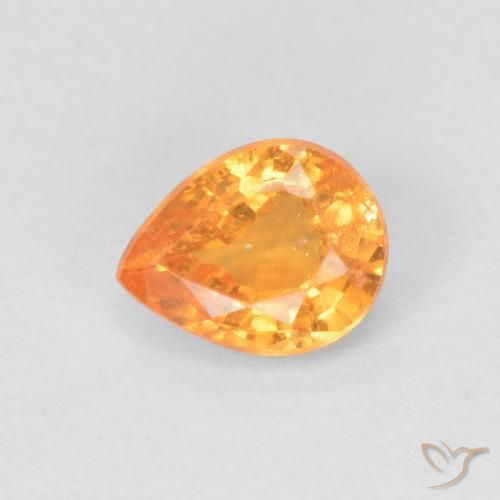 0.42ct Natürlicher Intensives Orange Spessartit-Garn, Birnenform, VS