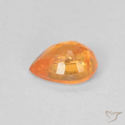 0,42 ctw natürlicher orangefarbener Spessartin, Birnenform, VS
