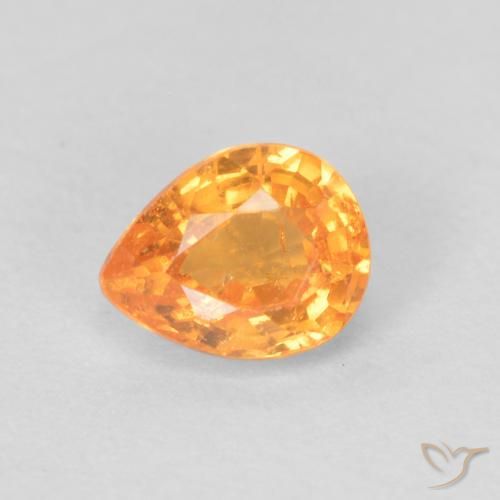 0.48ct Natürlicher Intensives Orange Spessartit-Garn, Birnenform, VS