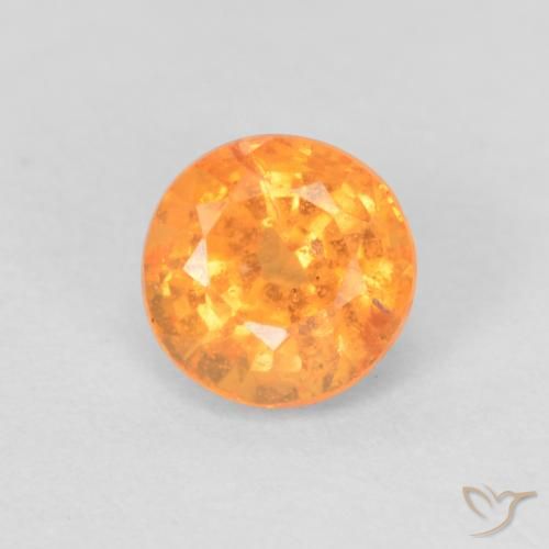 0.60ct Natürlicher Intensives Orange Spessartit-Garn, Runden, VS