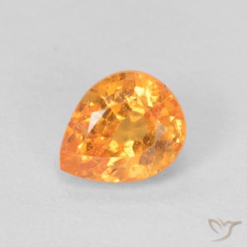 0.53ct Natürlicher Mittelorange Spessartit-Garn, Birnenform, VS