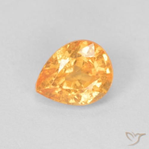 0.43ct Natürlicher hellorange Spessartit-Garn, Birnenform, VS