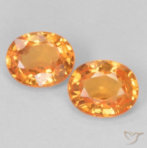 0.93ctw Natürlicher hellorange Spessartit-Garn, Oval, VS
