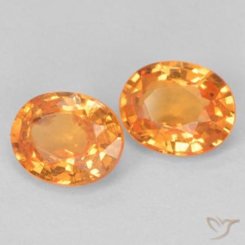 0.93 ct natürliche hellorange Spessartit-Garn-Edelsteine, Oval, VS