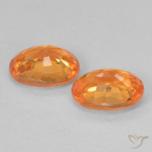 0.93 ct natürliche hellorange Spessartit-Garn-Edelsteine, Oval, VS