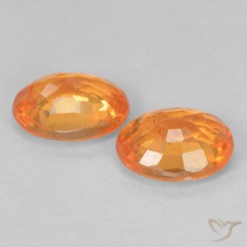0.93 ct natürliche hellorange Spessartit-Garn-Edelsteine, Oval, VS