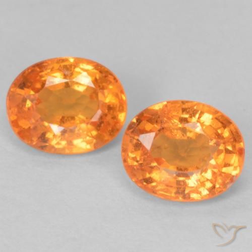 0.99ctw Natürlicher hellorange Spessartit-Garn, Oval, VS