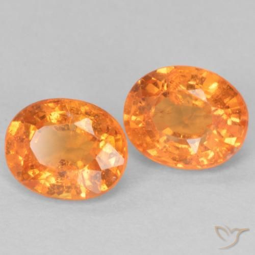 0.99 ct natürliche hellorange Spessartit-Garn-Edelsteine, Oval, VS