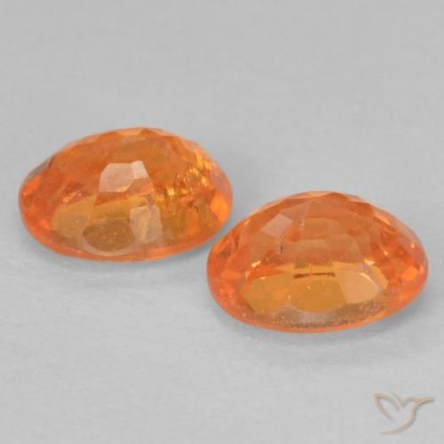 0.99 ct natürliche hellorange Spessartit-Garn-Edelsteine, Oval, VS