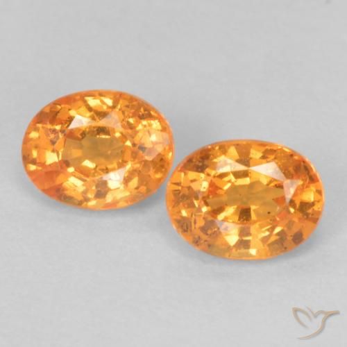 0.55ctw Natürlicher hellorange Spessartit-Garn, Oval, VVS-VS