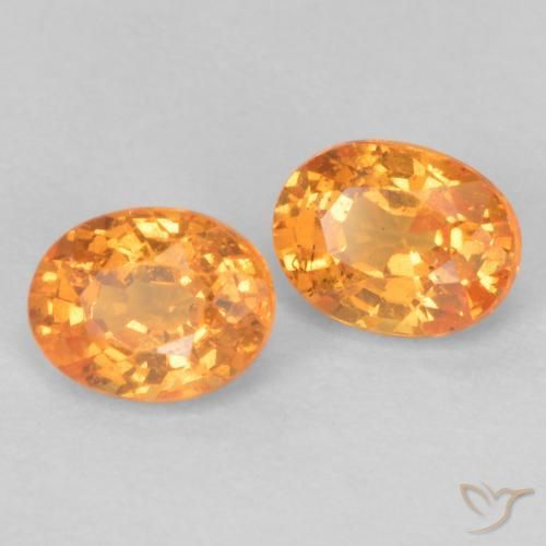 0.55 ct natürliche hellorange Spessartit-Garn-Edelsteine, Oval, VVS-VS