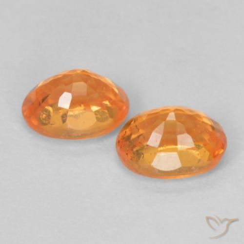 0.55 ct natürliche hellorange Spessartit-Garn-Edelsteine, Oval, VVS-VS