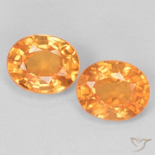 0.97ctw Natürlicher Mittelorange Spessartit-Garn, Oval, VS