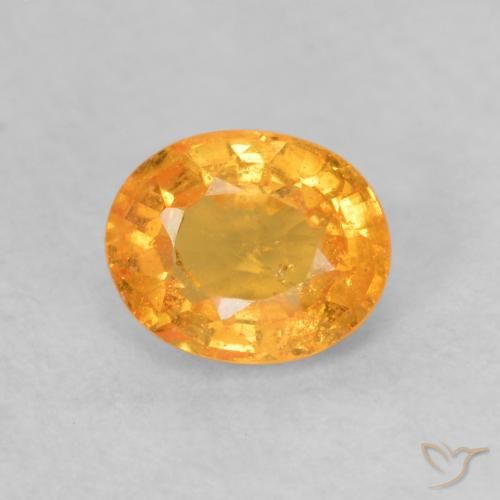 0.55ct Natürlicher Aprikose Orange Spessartit-Garn, Oval, VS-SI