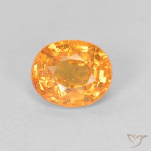 0.55ct Natürlicher Intensives Orange Spessartit-Garn, Oval, VS-SI