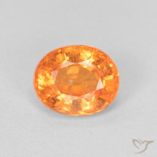 0.59ct Natürlicher Mittelorange Spessartit-Garn, Oval, VS-SI